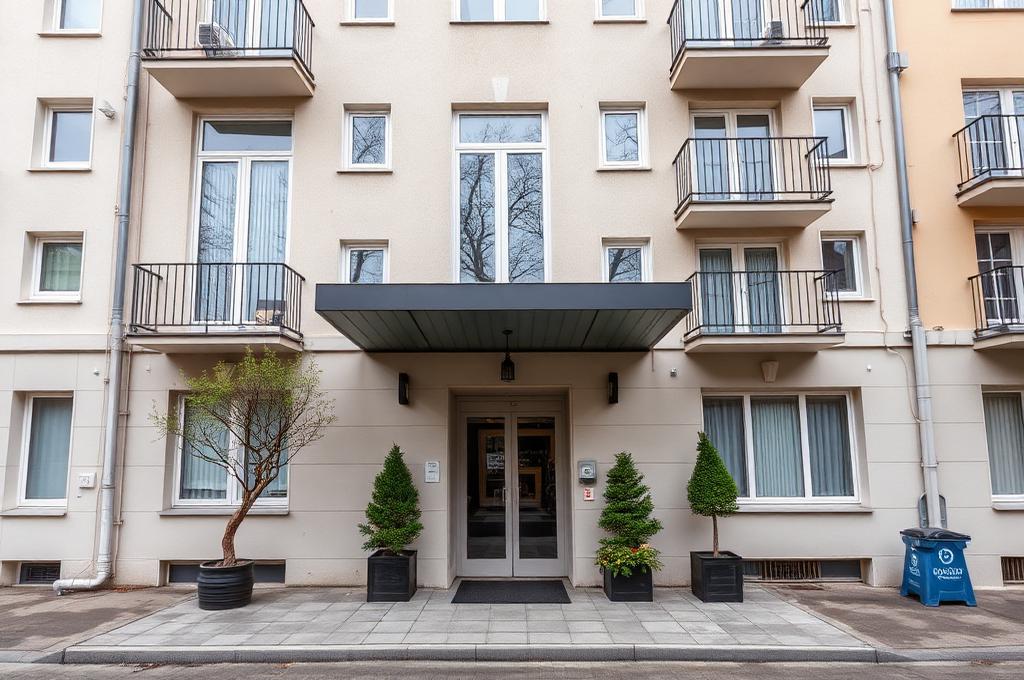 Hausverwaltung Reinigung Wien – gepflegter Gebäudeeingang